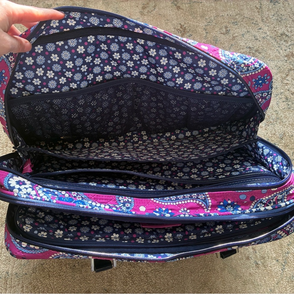 Vera Bradley Attaché Travel Companion Luggage Bag Boysenberry - Picture 8 of 12